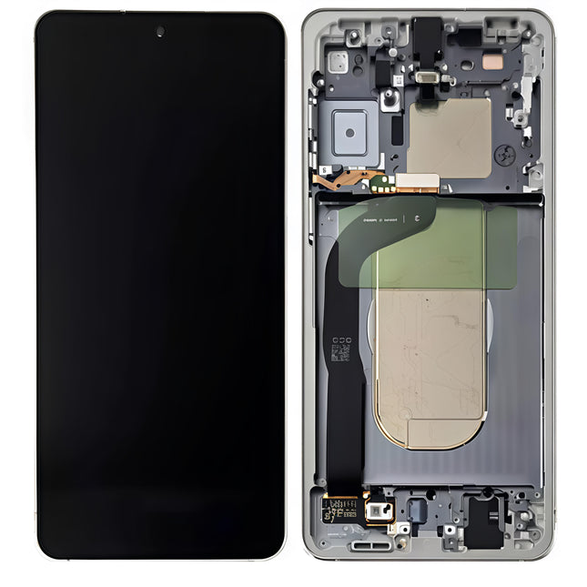 Pantalla Completa Original Servicepack Para Samsung S25 edge / s937 Con Marco BLANCO