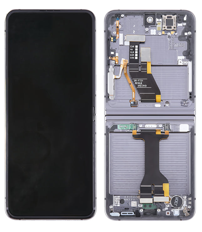 适用于三星 Galaxy Z Flip 5 5G (Sm-F731B) 原装全屏服务包（黑色边框）