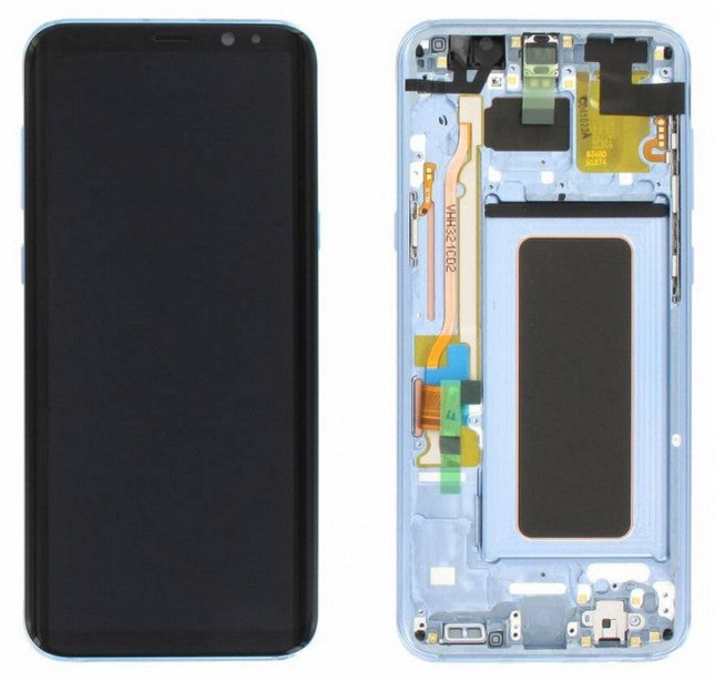 Pantalla Completa Original Servicepack Para Samsung S8 G950 Con Marco Azul