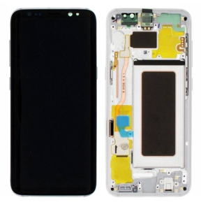 Pantalla Completa Original Servicepack Para Samsung S8 G950 Con Marco Plata