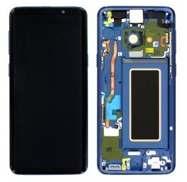 Pantalla Completa Original Servicepack Para Samsung S9 G960 Con Marco Azul