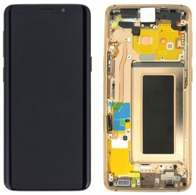 Pantalla Completa Original Servicepack Para Samsung S9 G960 Con Marco Oro