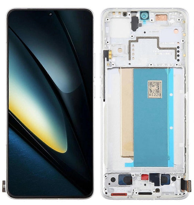 Pantalla Completa Original Servicepack Para Xiaomi POCO F6 Pro 5G Con Marco Blanco