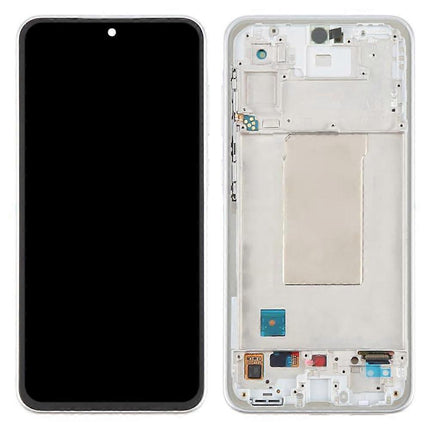 Pantalla Completa Original Servicepack Para Samsung A36 5G / A366 Con Marco Plata