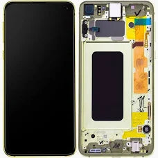 Pantalla Completa Original Servicepack Para Samsung S10E G970 Con Marco Amarilla