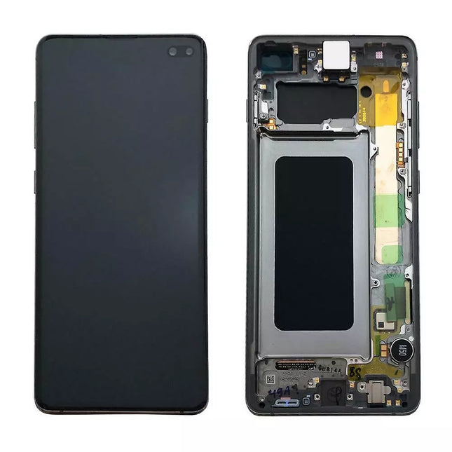 Pantalla Completa Original Servicepack Para Samsung S10 Plus G975 Con Marco Negra