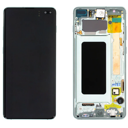 Pantalla Completa Original Servicepack Para Samsung S10 Plus G975 Con Marco Verde