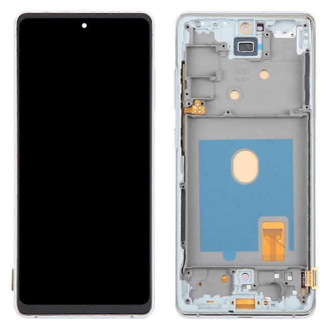 Pantalla Completa Original Servicepack Para Samsung S20 Fe G780 G781 Con Marco Blanco / Plata