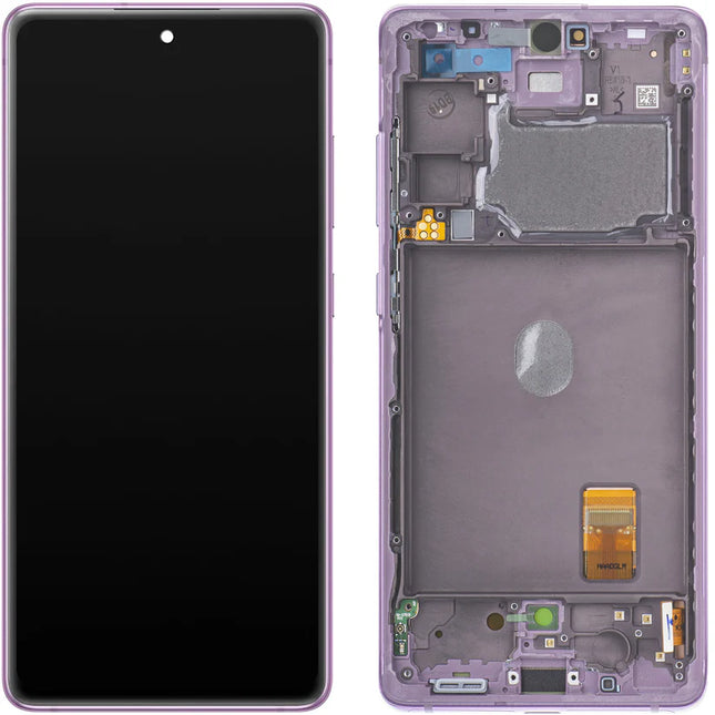 Pantalla Completa Original Servicepack Para Samsung S20 Fe G780 G781 Con Marco Morado