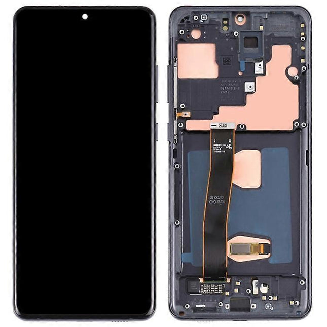 Pantalla Completa Original Servicepack Para Samsung S20 Ultra G988 Con Marco Negra