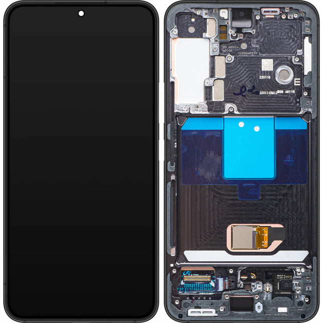 Pantalla Completa Original Desmontaje Para Samsung S22 / S901 Con Marco Negro