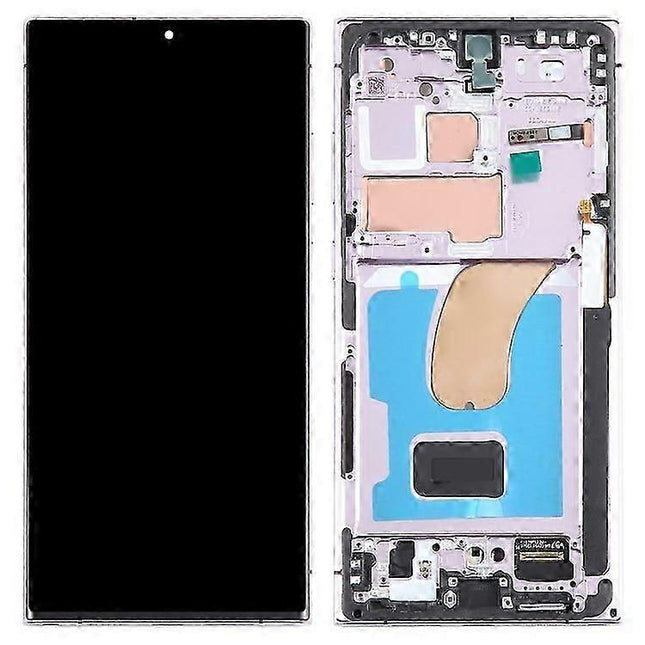 Pantalla Completa Original Servicepack Para Samsung S23 Ultra S918 Con Marco Morado