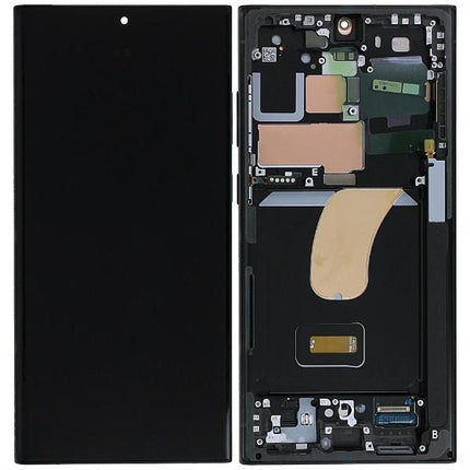Pantalla Completa Original Servicepack Para Samsung S23 Ultra S918 Con Marco Negro