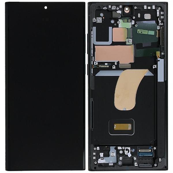 Pantalla Completa Original Servicepack Para Samsung S23 Ultra S918 Con Marco Negro