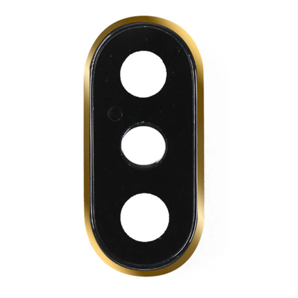 适用于 iPhone Xs Max 的带框镜片（金色）