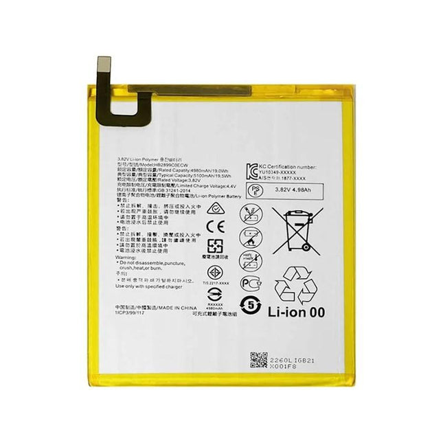 适用于华为 Mediapad T5-10 / Media Pad M3 / Media Pad M5 8" / M5 Lite 8" / T10S 的电池 -Hb2899C0ECW