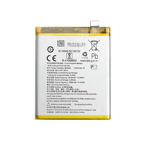 适用于 OnePlus 6T / 1+6T / OnePlus 7 / 1+7 的电池 3610mAh -Blp685