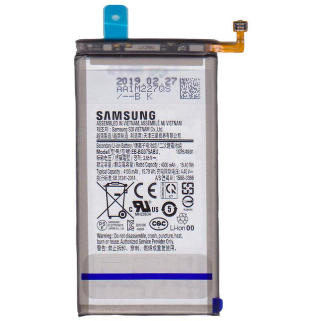 适用于三星 S10 Plus / G975 4000mAh 原装 Servicepack 电池 -Eb-Bg975Abu
