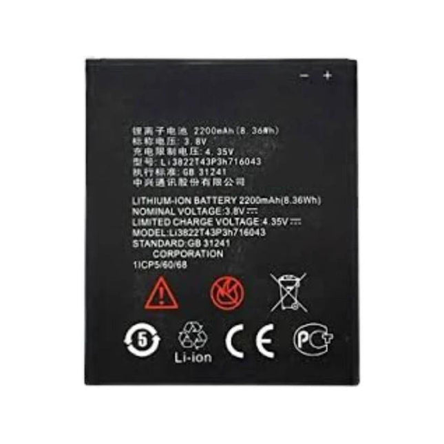 适用于中兴 Blade A460 / Blade L4 2200Mah 的电池 -Li3822T43P3H736044