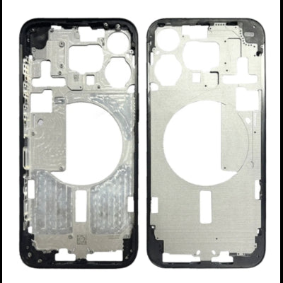 适用于 iPhone 15 Pro Max 的带后盖的底盘，白色
