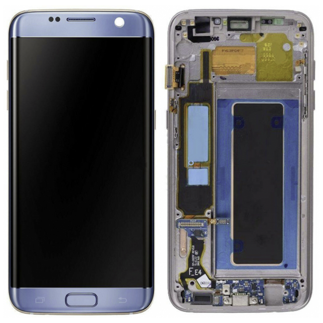Pantalla Completa Original Servicepack Para Samsung S7 Edge G935 Con Marco Azul