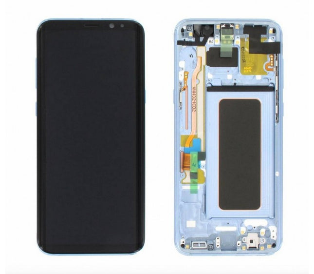 Pantalla Completa Original Servicepack Para Samsung S8 G950 Con Marco Azul
