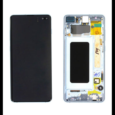Pantalla Completa Original Servicepack Para Samsung S10 Plus G975 Con Marco Azul