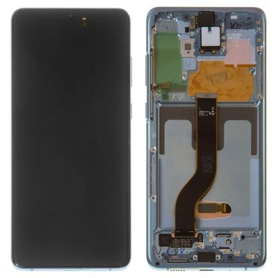 Pantalla Completa Original Servicepack Para Samsung S20 Plus G986 Con Marco Azul