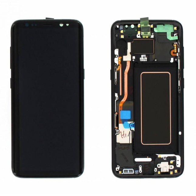 Pantalla Completa Original Servicepack Para Samsung S8 G950 Con Marco Negra