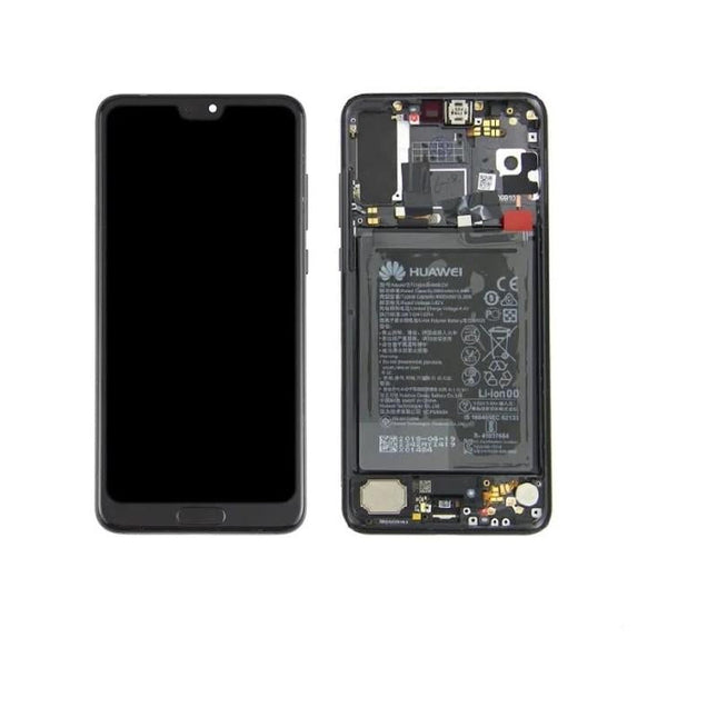 Pantalla Completa Original Servicepack Para Huawei P20 Pro Con Marco Negra