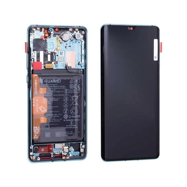 Pantalla Completa Original Servicepack Para Huawei P30 Pro Con Marco Azul