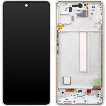 Pantalla Completa Original Servicepack Para Samsung A536 / A53 5G Con Marco Blanca