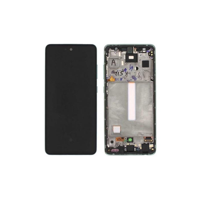Pantalla Completa Original Servicepack Para Samsung A528 / A52S 5G / A526 /A52 5G Con Marco Verde