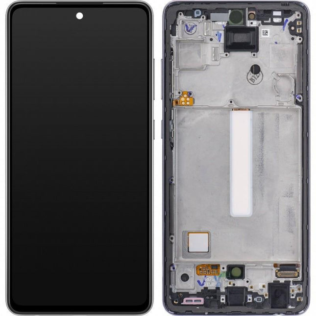Pantalla Completa Original Servicepack Para Samsung A528 / A52S 5G / A526 /A52 5G Con Marco Negra
