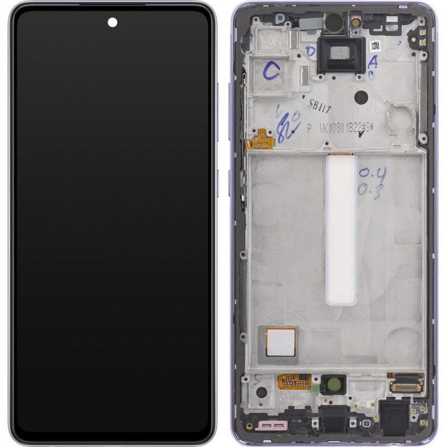 Pantalla Completa Original Servicepack Para Samsung A528 / A52S 5G / A526 /A52 5G Con Marco Blanca