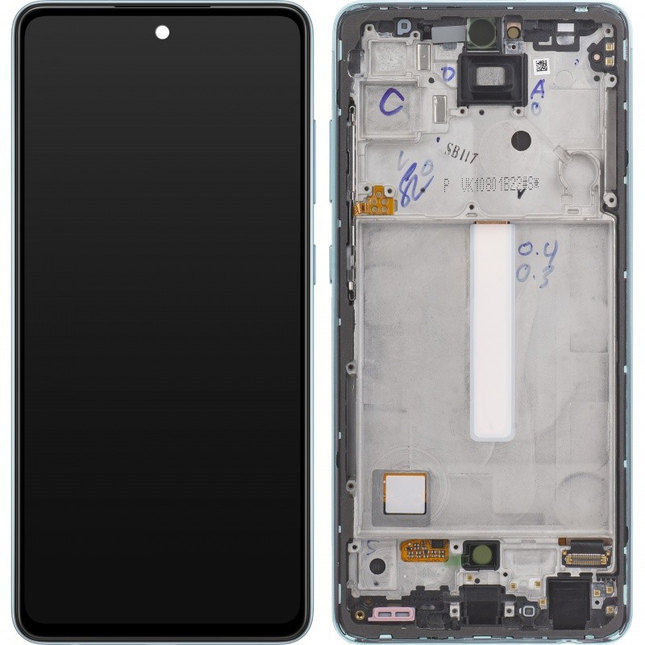 Pantalla Completa Original Servicepack Para Samsung A525 A526 A52 4G 5G Con Marco Azul