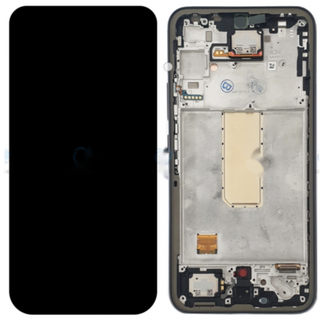 Pantalla Completa Original Servicepack Para Samsung A346 A34 5G Con Marco Negro