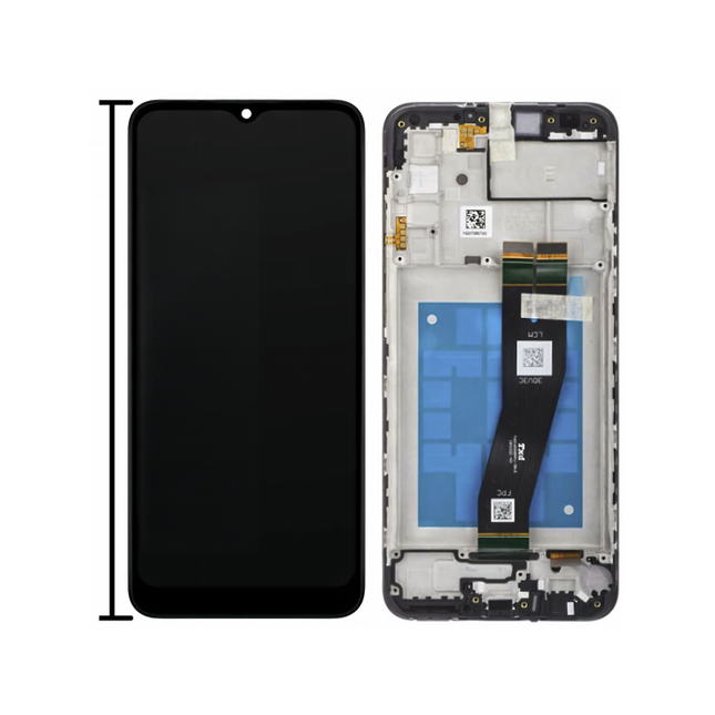Pantalla Completa Original Servicepack Para Samsung Galaxy A03S / A037G Version Grande De 162Mm Con Marco