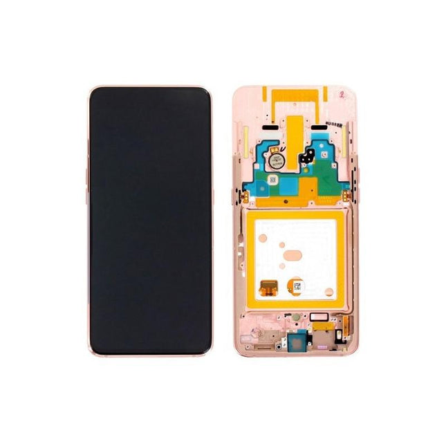 Pantalla Completa Original Servicepack Para Samsung A80 /A805 Con Marco ORO ROSA