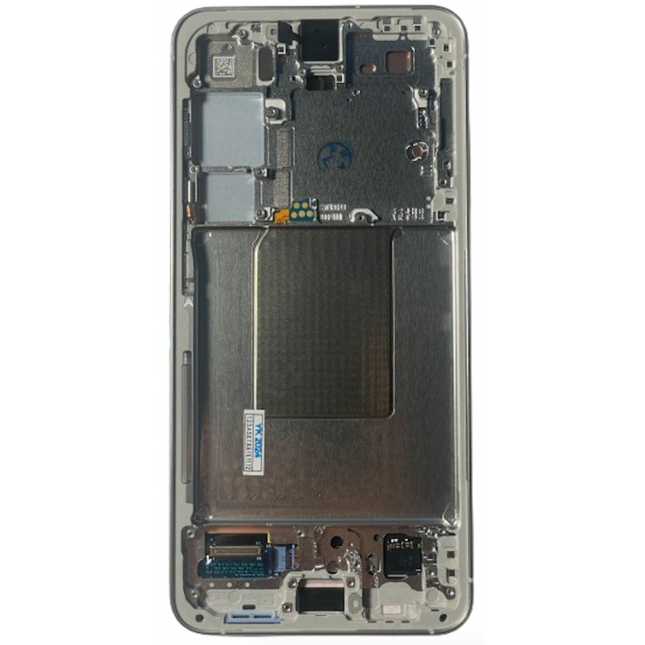 Service Pack de tela cheia original para Samsung Galaxy S24 (SM-S921B) com moldura prateada
