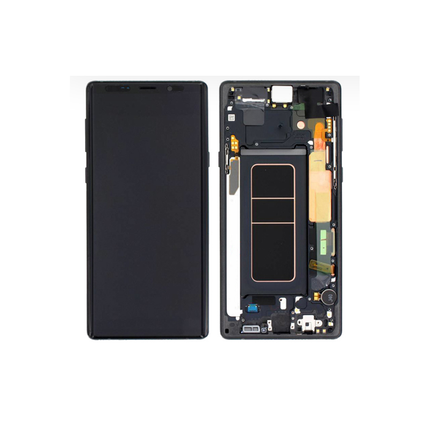 Pantalla Completa Original Servicepack Para Samsung Note 9 N960 Con Marco Negra