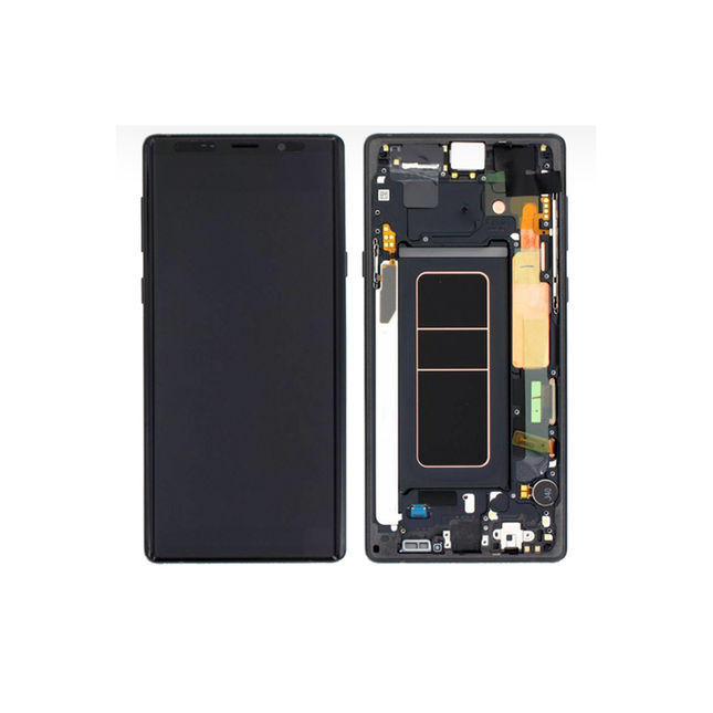 Pantalla Completa Original Servicepack Para Samsung Note 9 N960 Con Marco Negra