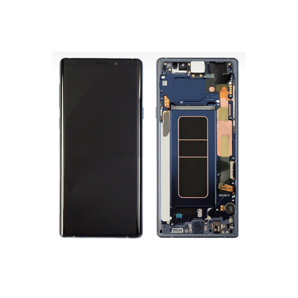 Pantalla Completa Original Servicepack Para Samsung Note 9 N960 Con Marco Azul