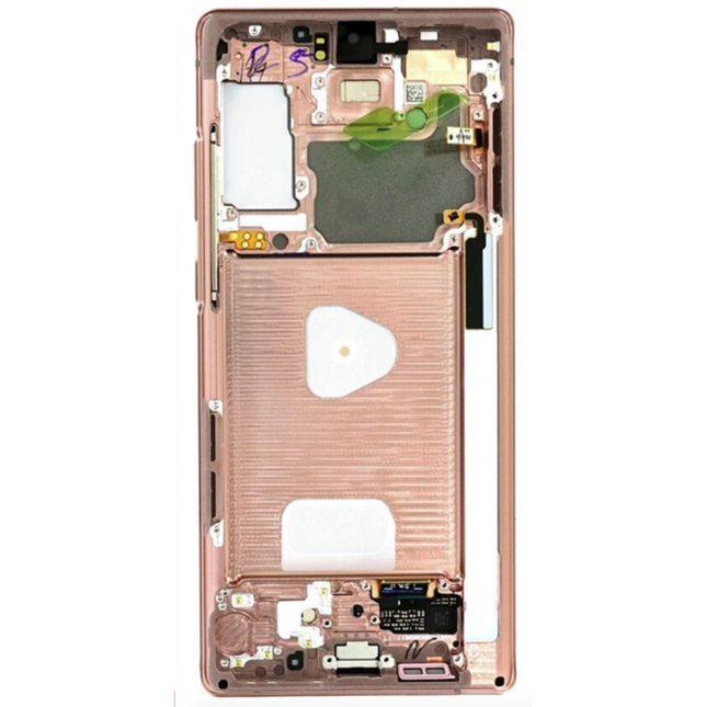 Pantalla Completa Original Servicepack Para Samsung Note 20 N980, N981 Con Marco Marron