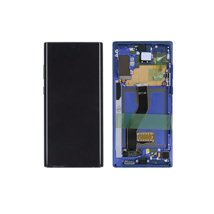Pantalla Completa Original Servicepack Para Samsung Note 10 Plus N975 Con Marco Azul