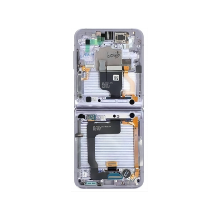 适用于三星 Galaxy Z Flip 4/F721 的原装全屏服务包（带紫色框架）