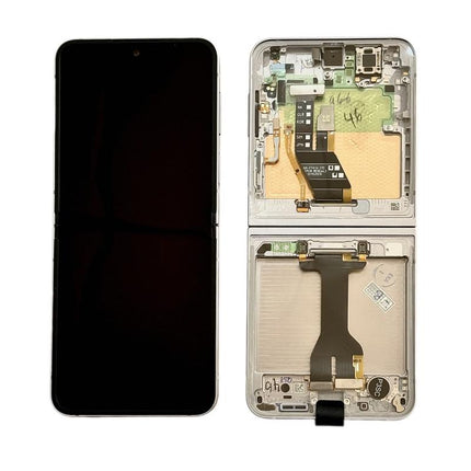 适用于三星 Galaxy Z Flip 6 5G (Sm-F741B) 的原装全屏服务包（白色边框）