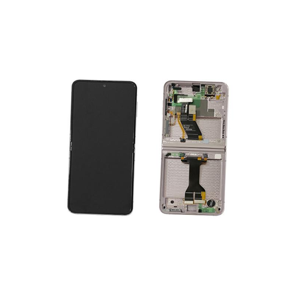 适用于三星 Galaxy Z Flip 5 5G (Sm-F731B) 的原装全屏服务包（紫色边框）