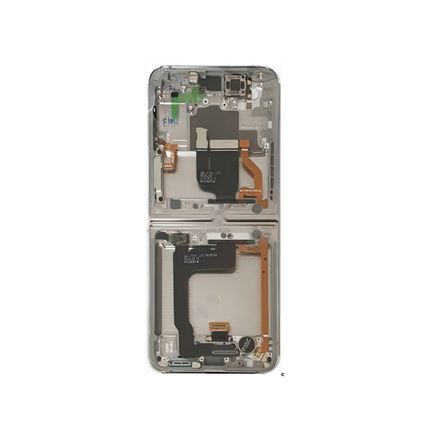 适用于三星 Galaxy Z Flip 4 / F721 的原装全屏服务包（银色边框）