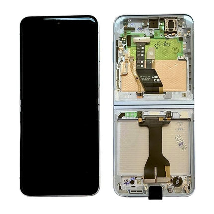 适用于三星 Galaxy Z Flip 6 5G (Sm-F741B) 的原装全屏服务包（带蓝色边框）